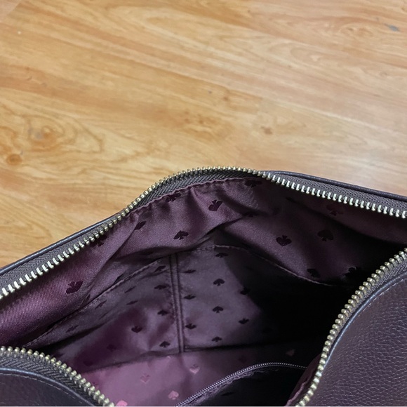 Kate Spade Mulberry Street Vivian Shoulder Bag Leather Blackberry Preserves - Picture 7 of 10